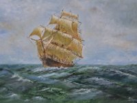 Il veliero  Olio su cartone telato - 40 x 60